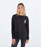 Hurley Damen Bad Apples Oversized Ls Tee T-Shirt, Kaviar, XS