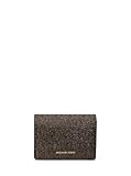 Michael Kors Jet Set Small Flap Card Case, Gold-Tone Hardware/MK Signature Coated Twill/Brown/Acorn