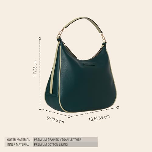 Image of The Gusto Stella Women Hobo Bag|Vegan Leather Shoulder Sling Bags|Ladies Stylish Shoulder Hand Bag with Zipper Closure|Office College Travel Casual Everyday Use