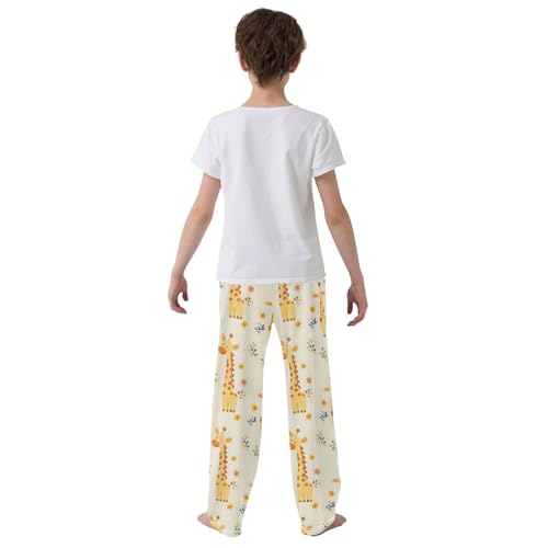 Pajama Pants Giraffes Cute Flowers PJ Bottoms Sleepwear Lounge Sleep Pant with Pockets3