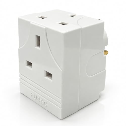 STATUS 3 Way Multi Plug Adaptor, White