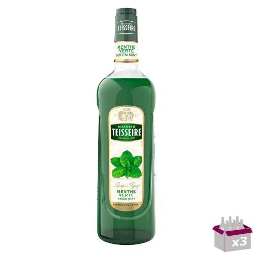 Lot de 3 - TEISSEIRE - Sirop Menthe Verte - 1L