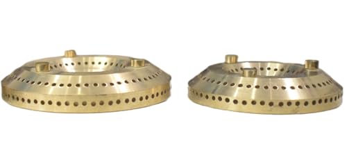 Image of AST? Brass Burner Cap Set of 2 Suitable for all Prestige Brand Auto Ignition Gas Stoves (1 Medium - 7.8 Cm, 1 Small - 6.8 Cm)