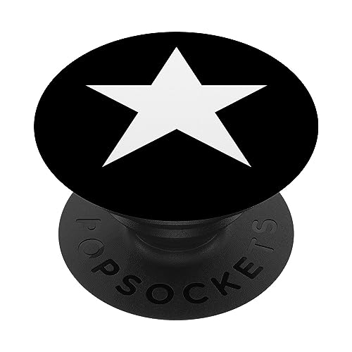 Y2K Aesthetic Star Black And White Mcbling Vintage Retro PopSockets Swappable PopGrip