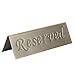Reserved Table Signs, Stainless Steel Double Side Reserved Wedding Signs for Restaurant Bar Pub, 4.7 x 1.6 x 1.4in