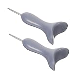 DECORNIJIA 2 Stück Braille-schreibstift für Sehbehinderte Ergonomisches Design Präzises Schreibhilfsmittel Komfortabler Griff für Zuhause Klassenzimmer-lernen Graues Kunststoffmodell