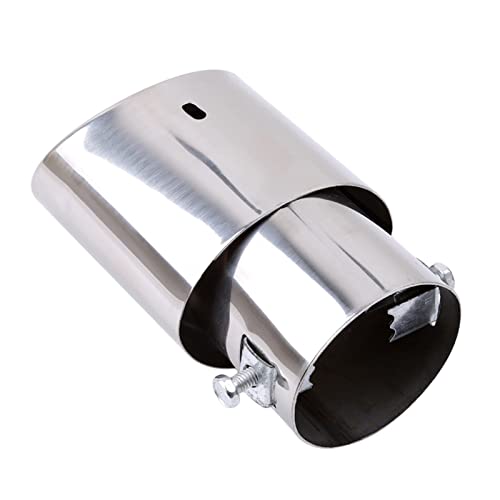 Cola de escape de coche redonda para viajes largos con punta de silenciador cromada talla 1