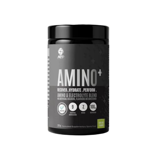 ATP Science Amino Plus, Essential Amino Acids, Electrolytes & BCAA Blend, Formulated for Active Lifestyles & Hydration Support, Kiwi Lime Flavour, 375g