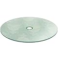Fab Glass and Mirror Round Patio Glass Table Top, 42 Inch, Clear