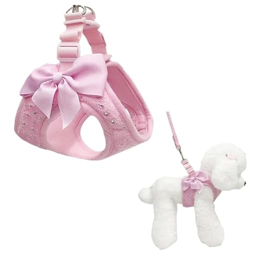 Juego de arnés y correa para perros, chaleco con pajarita, acolchado suave, correa para el pecho para perros pequeños, gatos, gatitos, cachorros, viajes, coche al aire libre