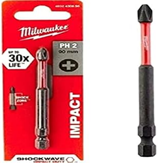 Milwaukee Impact Bit Udarowy, Czarny/Czerwony, 90 mm