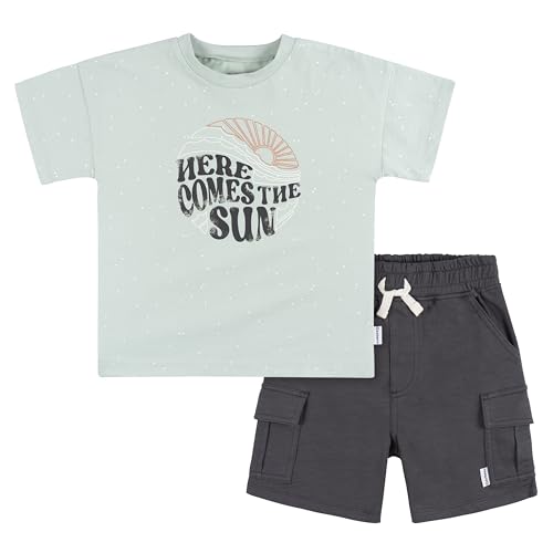 Image of Gerber Baby Boys' Toddler T-shirt and Short Set