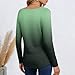 Womens Casual Loose Fit 2026 Fashion Pullover T Shirts Long Sleeve Cowl Neck Blouse Print Lightweight Tops Shirts（2-Green,Large）