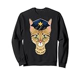 Consigue este traje de gato policía con un gato Savannah que lleva una gorra de policía. Divertida mercancía de oficial de policía de gato para futuros oficiales de policía, policías. Un gran regalo para los amantes de los gatos de la sabana