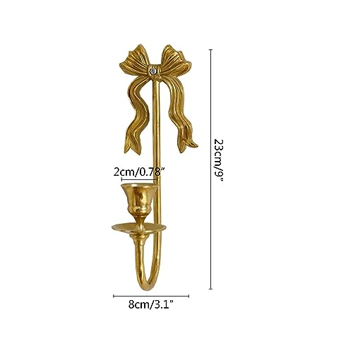 BOOMLATU Solid Brass Wall Sconce Candle Holder Pack of 2,9