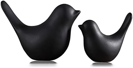FANTESTICRYAN Small Animal Statues Home Decor Modern Style Black Decorative Ornaments for Living Room, Bedroom, Office Desktop, Cabinets