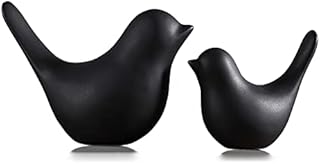 FANTESTICRYAN Small Animal Statues Home Decor Modern Style Black Decorative Ornaments for Living Room, Bedroom, Office Desktop, Cabinets