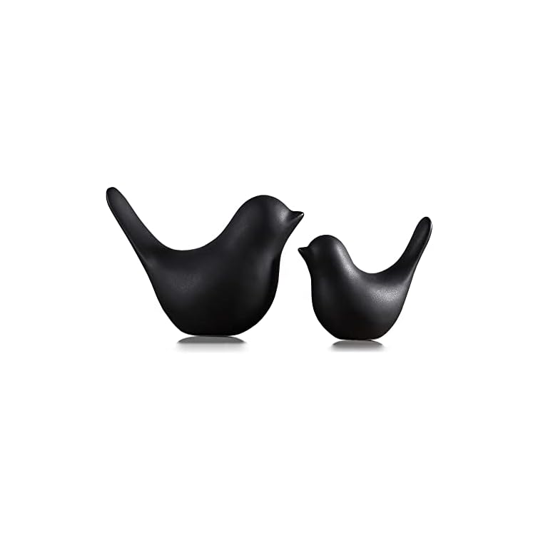 FANTESTICRYAN Small Animal Statues Home Decor Modern Style Black Decorative Ornaments for Living Room, Bedroom, Office Desktop, Cabinets…