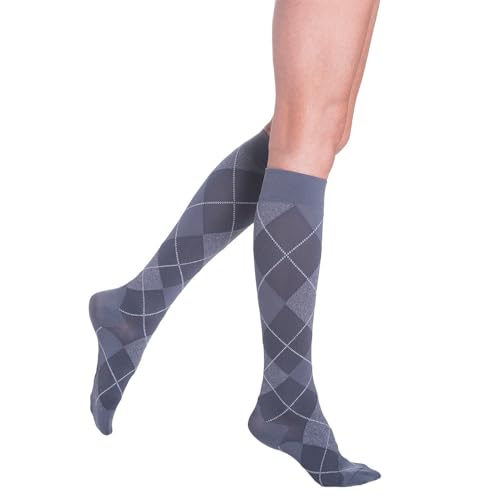 Image of SIGVARIS Women's Microfiber Patterns 143 Calf High Compression Socks 15-20mmHg