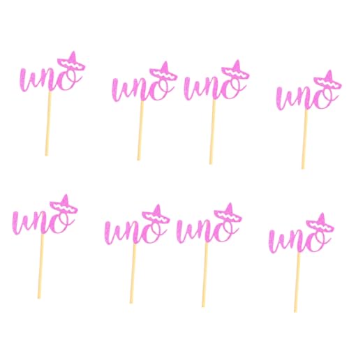Luxshiny 24 Pçs Toppers De Bolo Decoração Mexicana Blush Decoração Bling Decoração Cupcake Picaretas