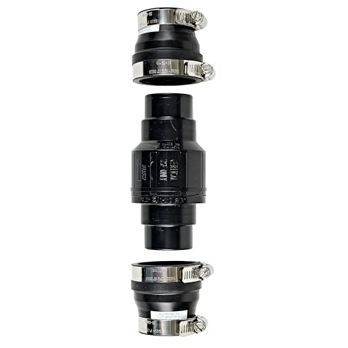 Image of Red Lion SCV114 1-1 /4-Inch and 1-1 /2-Inch ABS Vertical Sump Pump Check Valve, Black, 14942901 (Pack of 6)