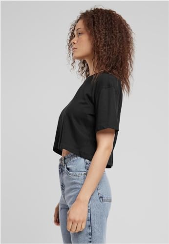 Urban Classics Ladies Short Oversized Tee, Camiseta, Mujer, Negro (Black), M