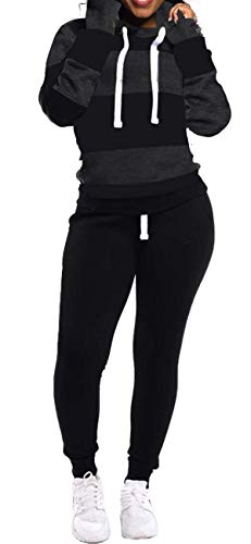TOPONSKY Hoodie Warm Up Suits Women 2 Pieces Jogger Outfits