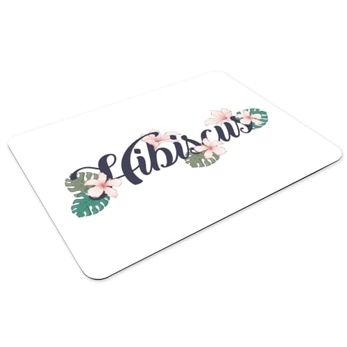 Sets de table blanc hibiscus caoutchouc grand format décoration chic jardin - 3