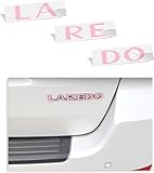 Reflective Concepts - Laredo Emblem Overlay Decal Sticker - Fits: 2005-2021 Jeep Grand Cherokee Laredo - (Color: Pink)