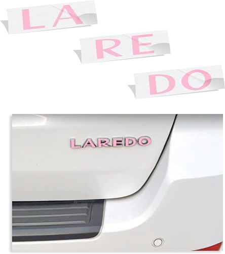 Reflective Concepts - Laredo Emblem Overlay Decal Sticker - Fits: 2005-2021 Jeep Grand Cherokee Laredo - (Color: Pink)