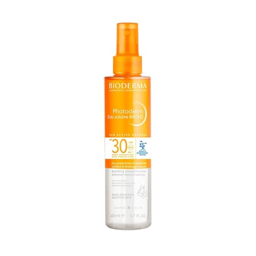 BIODERMA Photoderm Agua Bronceadora SPF30 - Alta Protección UVA - Pieles Sensibles - Estimula el Bronceado Natural - Envase con Dosificador de 200 ml