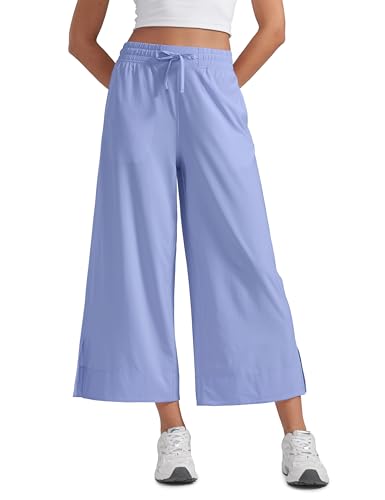 Image of CRZ YOGA Lightweight Wide Leg Crop Pants 25 inch