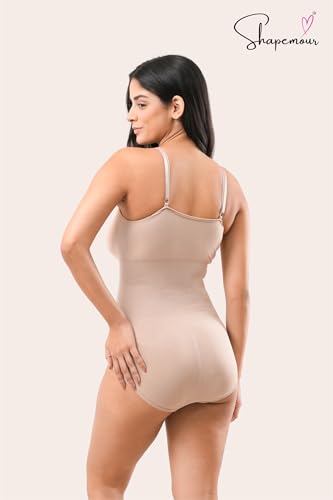 Image of SHAPEMOUR Thong Bodysuit for Women, Slimming Design Shapewear for Women, Tummy Control Body Shaper with Silicone Grip, No Steel Bones for All Day Comfort, Seamless Sculpting Bodyshaper