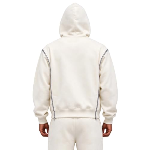 Mens Zip Up Hoodie Oversized Light Fall Jackets Fleece Sweatshirt 2026 - image 2