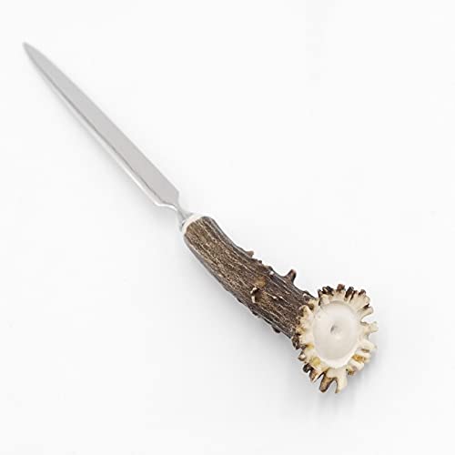 Briefopener brief opener met gewei hoorn handvat hert gewei lengte 18 cm # 27.17.24 - Afbeelding 6