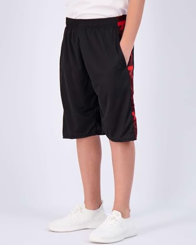 real essentials 5 pack boys39 mesh basketball athletic shorts with pockets  teen kids youth quick dry soccer running gym