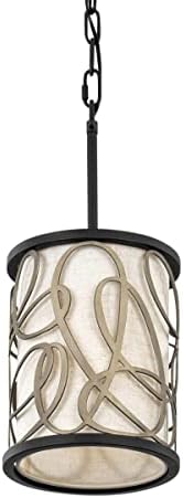 Varaluz Scribble 1-Lt Mini Pendant - Matte Black/Artifact