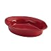 Rachael Ray Cucina Stoneware 2-Quart Oval Baker, Cranberry Red
