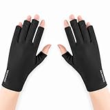 Yitexin 2 Paar fingerlose UV-Handschuhe für Gel-Maniküre-Salon, professionelle...