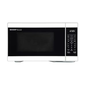 SHARP ZSMC1161HW Oven with Removable 12.4″ Carousel Turntable, Cubic Feet, 1000 Watt Countertop Microwave, 1.1 CuFt, White