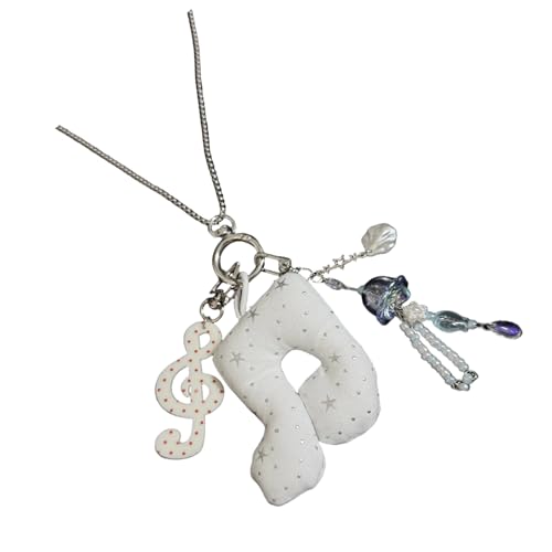[ZYMENGXZI] Music Note Pendant Keychain for Bags Keys Handmade Stylish Keyring Accessories Fashion Statement Pendant Music Charm