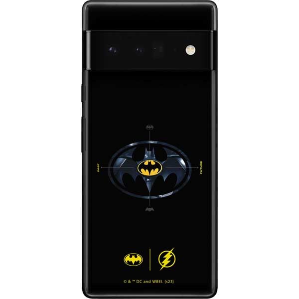 Skinit Decal Phone Skin Compatible with Google Pixel 6 Pro - Officially Licensed Warner Bros The Flash Movie: Batman Multiverse Logos Design