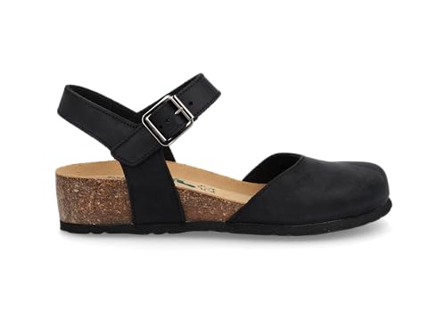 BioNatura 12 C 2177 sandales clog femme bout fermé sabots cuir confort
