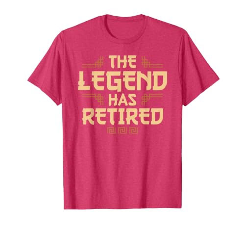 The Legend Has Retired Retirement Humor T-Shirt, Men, Red Heather, X-Large