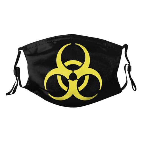 Biohazard Warning Symbol Adult Dust Mask Adjustable Dust Face with 2 Filter48