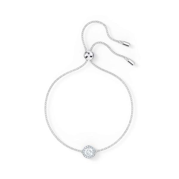 SWAROVSKI-Womens-Angelic-Bracelet-and-Necklace-Jewelry-Collection-Rhodium-Tone-Finish-Clear-Crystals Swarovski Angelic Bracelet with Clear Crystals on a Rhodium Plated Chain with a Bolo Style Adjustable Closure