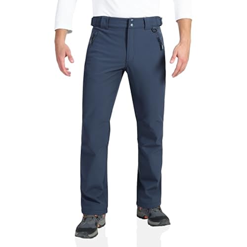 Outdoor Ventures Men's Fleece Lined Ski Snow Pants Waterproof Insulated