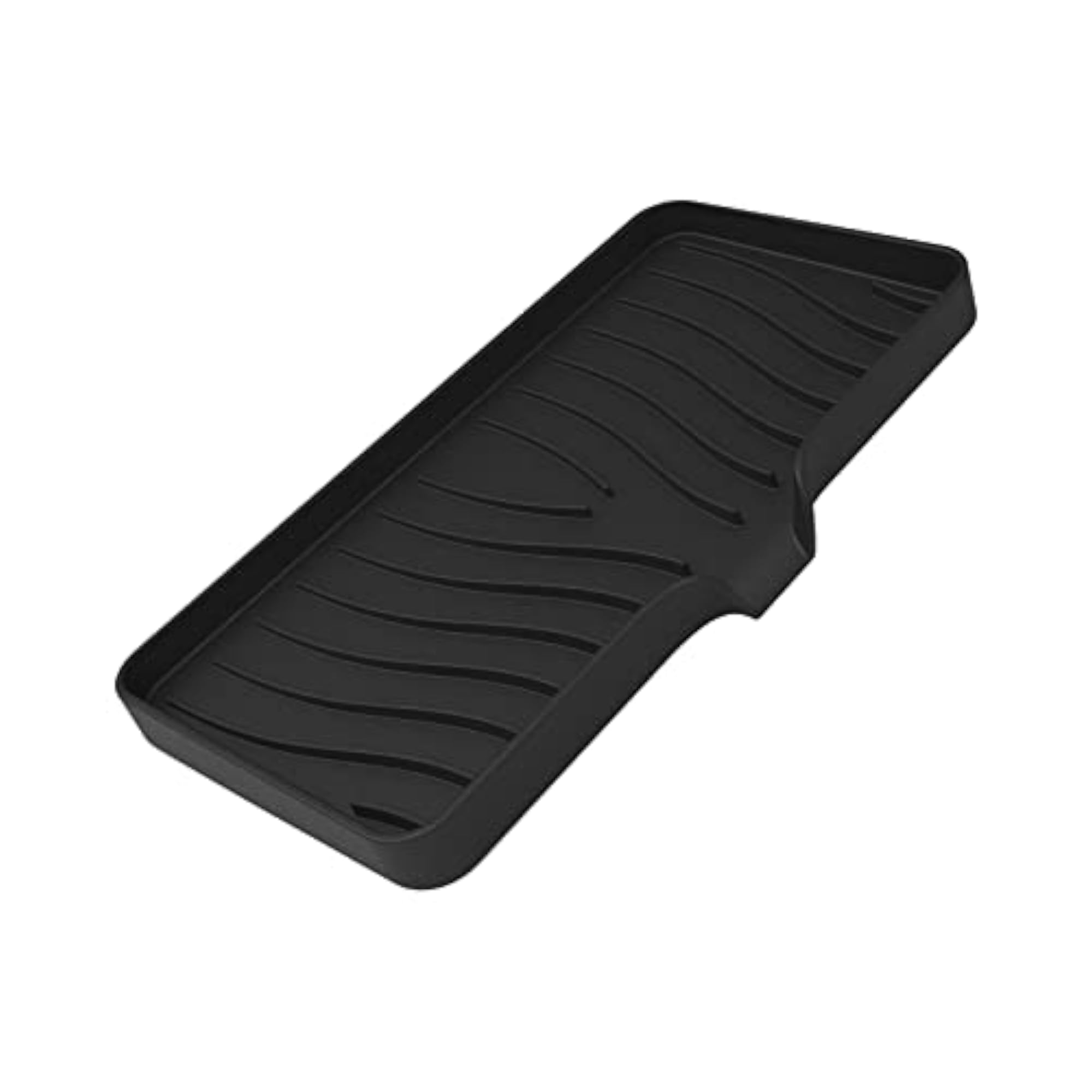 Self Draining Soap Dish Holder, Large Black Soap Tray