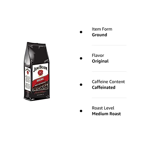 Jim Beam Original Bourbon Flavored Ground Coffee - 12Oz Bag #TOP1
