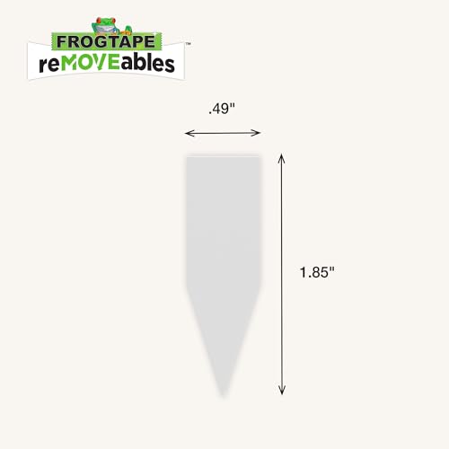 Image of FrogTape reMOVEables Poster Strips - 192 White Strips - No Damage Hanging Strips, Removable Poster Hangers, Stick On Adhesive Wall Tape Alternative for Pictures, Home, School, Office
